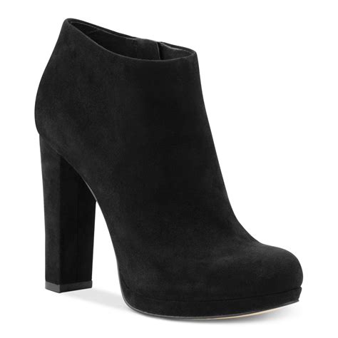 michael kors black suede high heel boots|Michael Kors black suede booties.